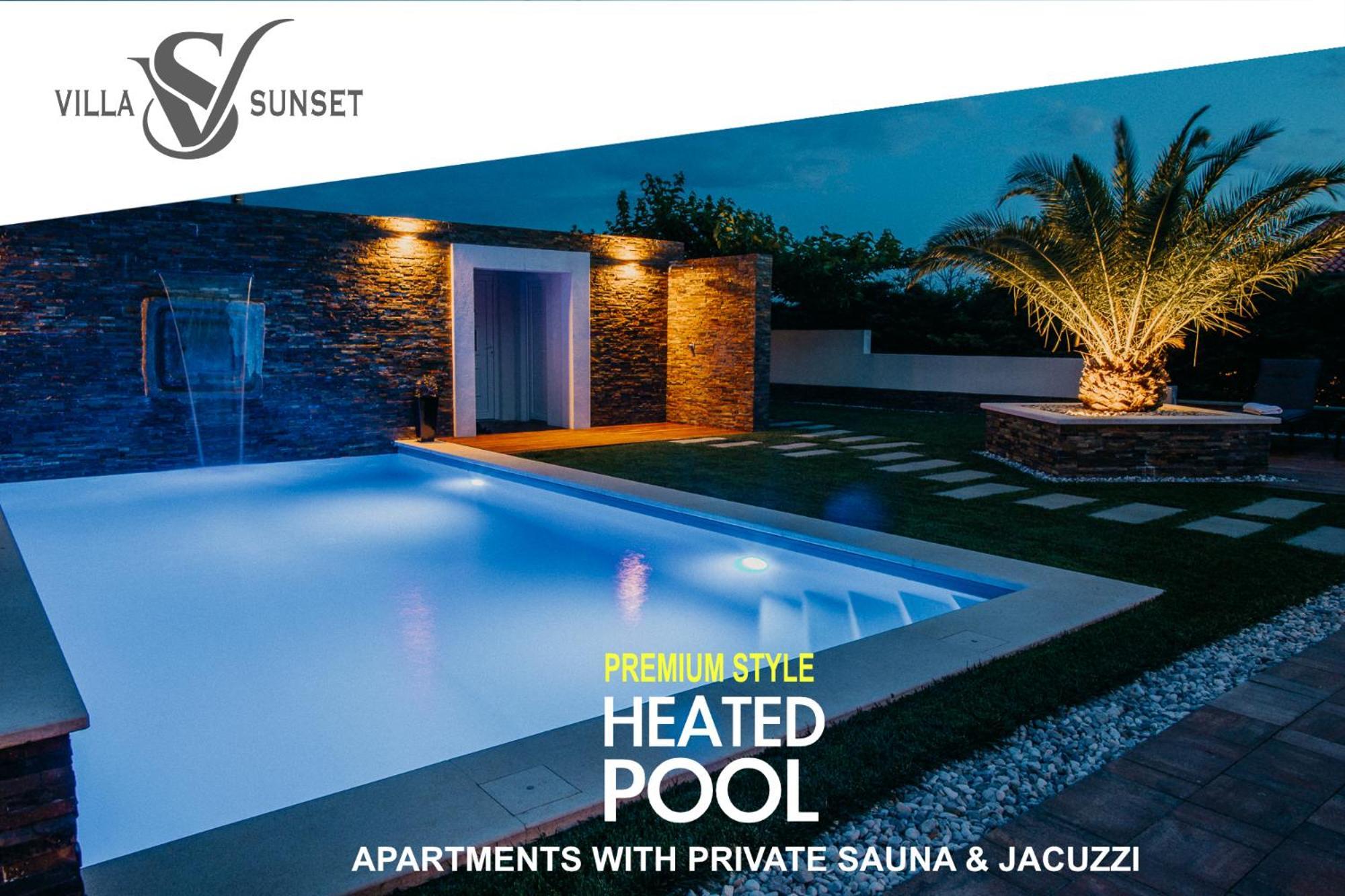 Villa Sunset Pool & Spa Apartments Zgornje Skofije Екстер'єр фото